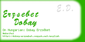 erzsebet dobay business card