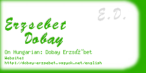 erzsebet dobay business card